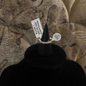 925 Sterling Silver 1.50ctw Mossanite Eternity Ring - Size 5